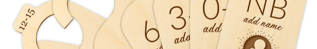 Personalized Wooden Baby Closet Dividers - 7 pack