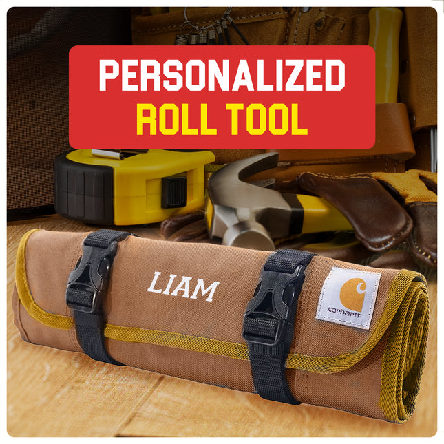 Embroidered Roll Tool Bag - Gift for Men, Dad, Father