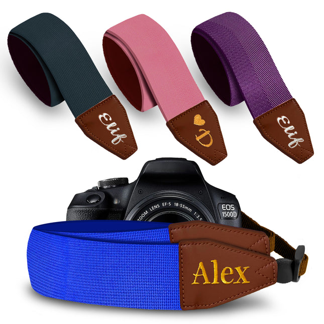 Art Tribute Custom Royal Blue Camera Strap