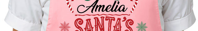 Custom Kids Christmas Apron for Kitchen with Name
