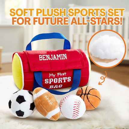 Personalized My First Sports Bag with Name - 8'' Red