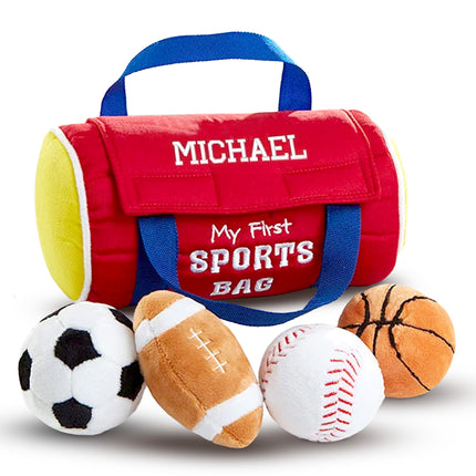 Personalized My First Sports Bag with Name - 8'' Red