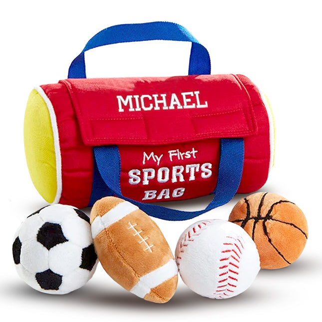 Personalized My First Sports Bag with Name - 8'' Red