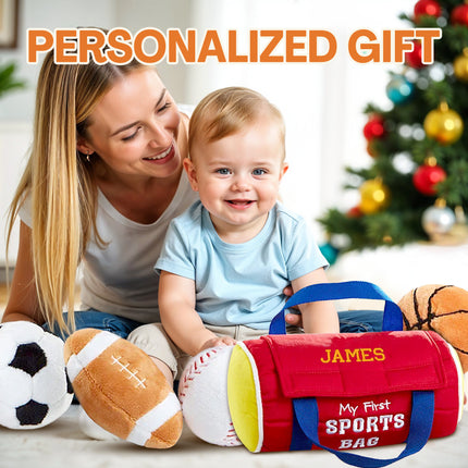 Personalized My First Sports Bag with Name - 8'' Red