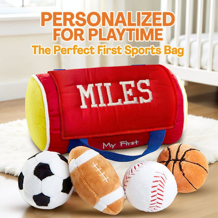 Personalized My First Sports Bag with Name - 8'' Red