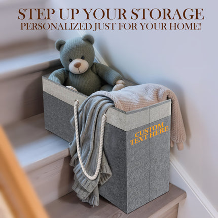 Personalized Stair Basket with Custom Text, Name, Message