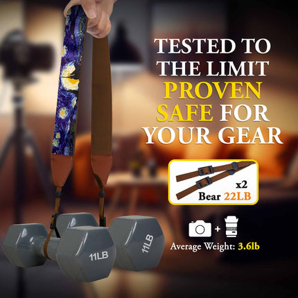 Personalized Embroidered Starry Night Camera Strap - Camera Strap for SLR/ DSLR