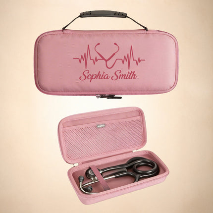 Personalized Stethoscope Case with Name – 3M Littmann Holder, Nurse Gift, Medical Storage Organizer