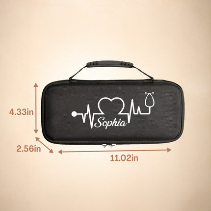 Personalized Stethoscope Case with Name – 3M Littmann Holder, Nurse Gift, Medical Storage Organizer