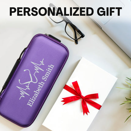 Personalized Stethoscope Case with Name - Purple
