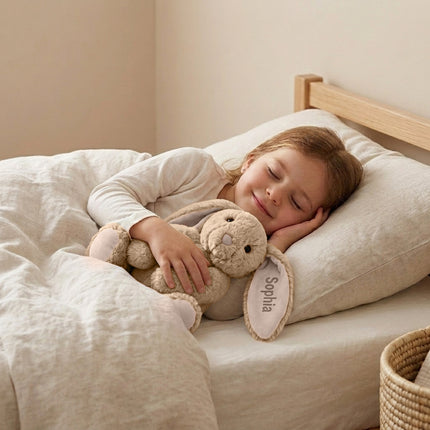 Personalized Bunny Stuffed Animal with Embroidered Name – Custom Plush Bunny for Boys & Girls