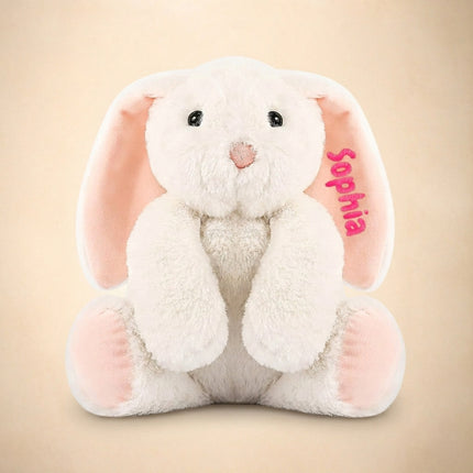 Personalized Bunny Stuffed Animal with Embroidered Name – Custom Plush Bunny for Boys & Girls