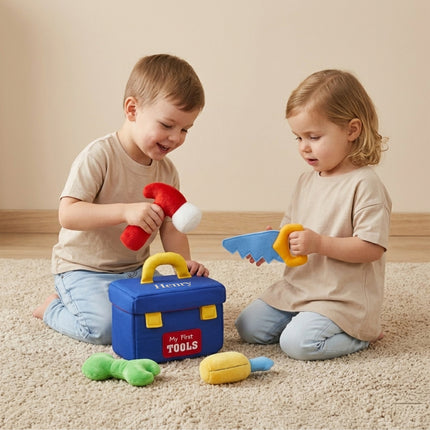 Personalized Plush Toolbox Toy Set with Custom Name