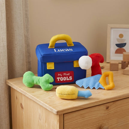 Personalized Plush Toolbox Toy Set with Custom Name