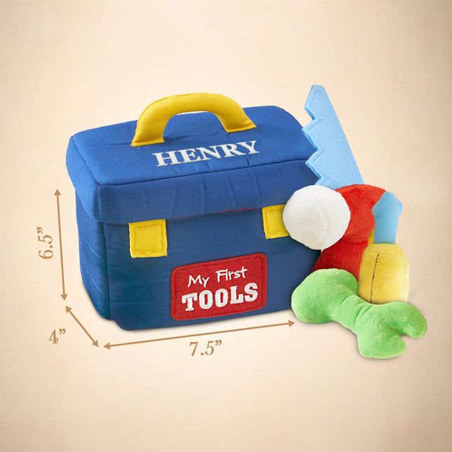 Personalized Plush Toolbox Toy Set with Custom Name