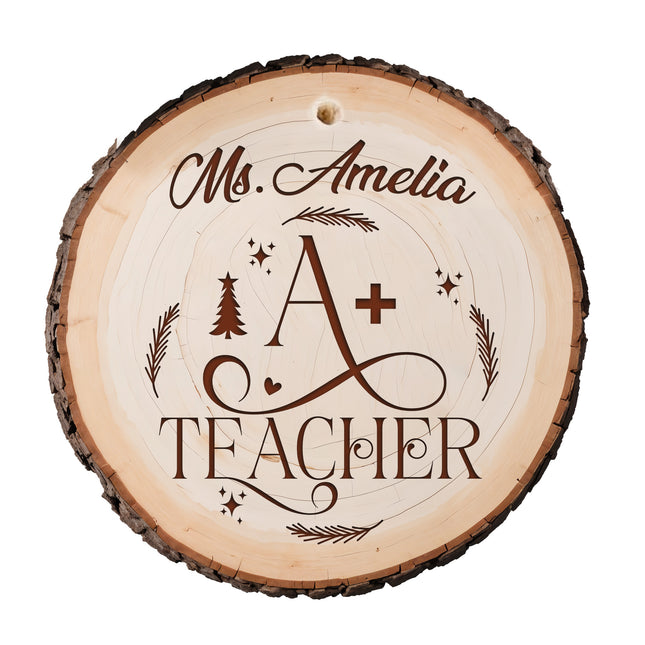 Personalized Engraved Wood Slab for Teacher