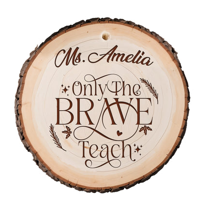Personalized Engraved Wood Slab for Teacher