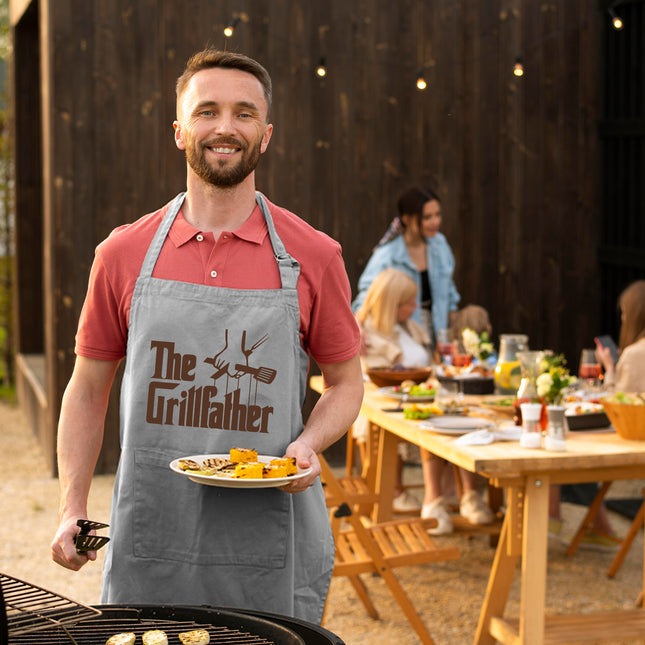 BBQ Apron Custom Grillfather Men Apron - Ideal Grill Apron
