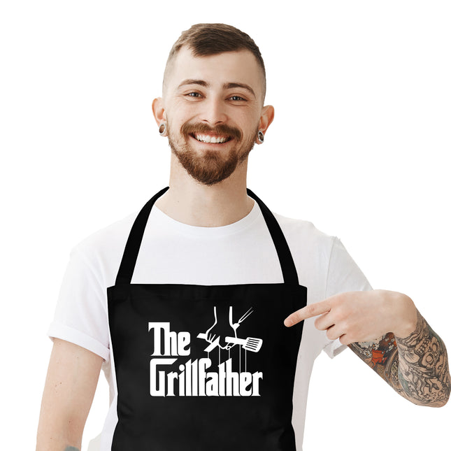 BBQ Apron Custom Grillfather Men Apron - Ideal Grill Apron
