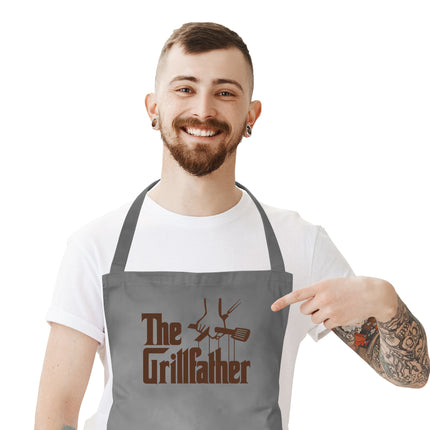 BBQ Apron Custom Grillfather Men Apron - Ideal Grill Apron