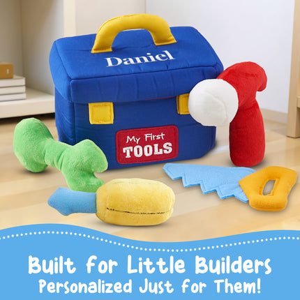 Personalized Plush Toolbox Toy Set with Custom Name