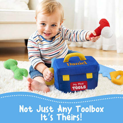 Personalized Plush Toolbox Toy Set with Custom Name