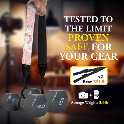 Personalized Embroidered Tropical Sky Camera Strap - Camera Strap for SLR/ DSLR