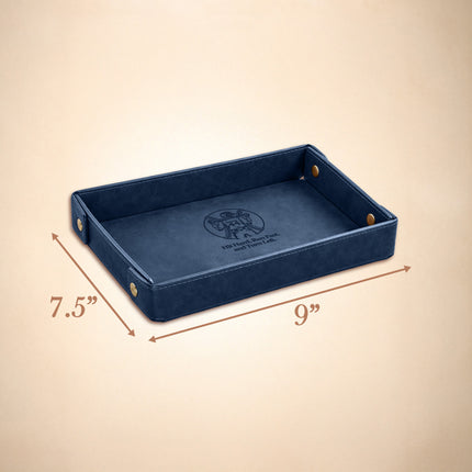 Engraved Baseball Valet Tray - Blue