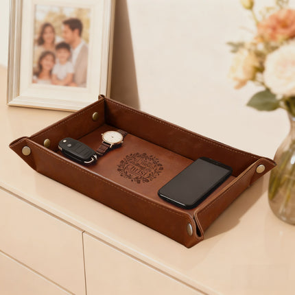Personalized Leather Tray Philippians 4:13