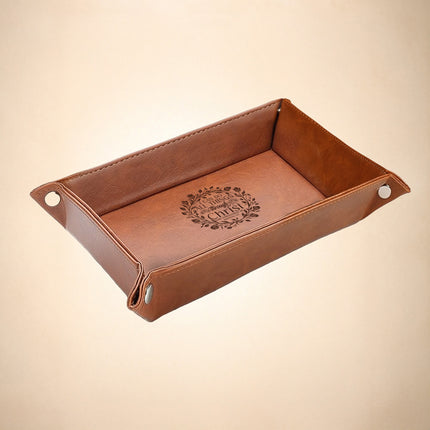 Personalized Leather Tray Philippians 4:13