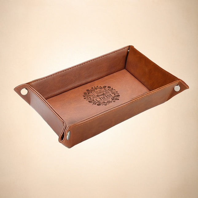 Personalized Leather Tray Philippians 4:13