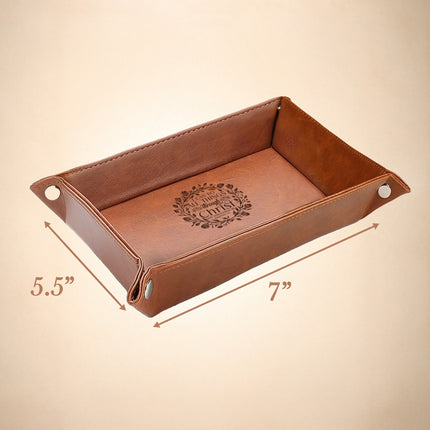 Personalized Leather Tray Philippians 4:13