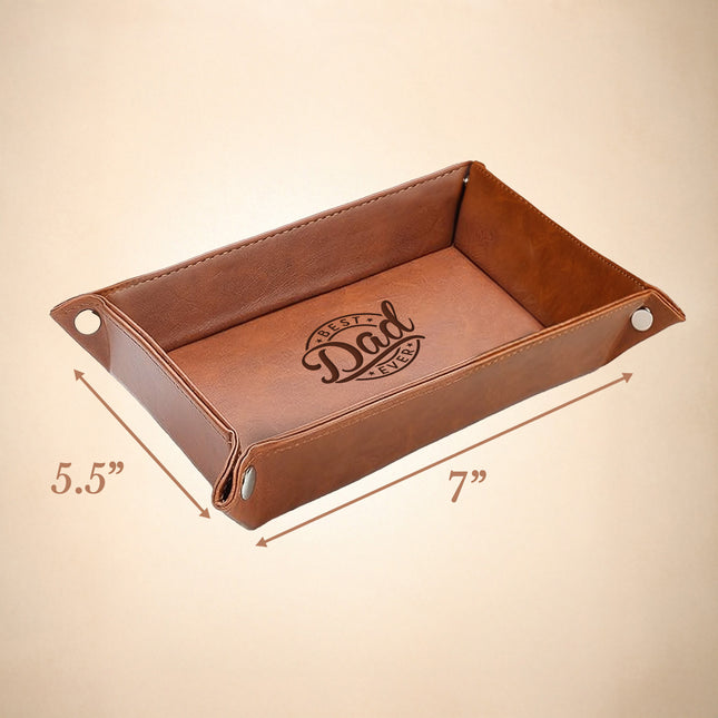 Leather Valet Tray for Best Dad
