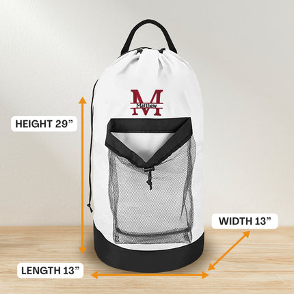 Split Monogram Embroidered Laundry Bag