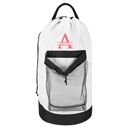 Split Monogram Embroidered Laundry Bag