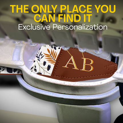 Personalized Embroidered White Leaves Camera Strap - Camera Strap for SLR/ DSLR