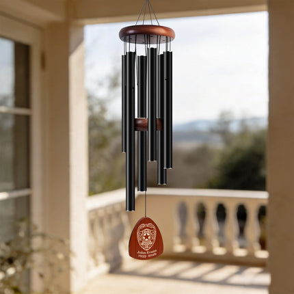Personalized Memorial Wind Chimes with Custom Name – Sympathy Gift in Loving Memory