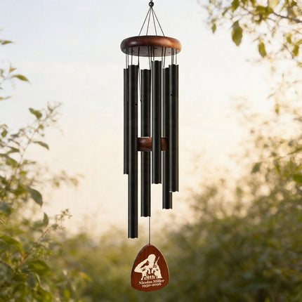 Personalized Memorial Wind Chimes with Custom Name – Sympathy Gift in Loving Memory