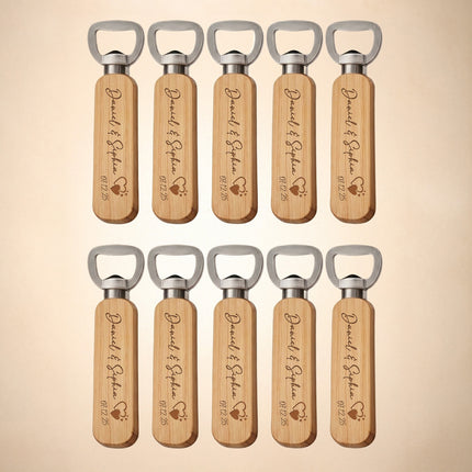 Personalized Bottle Opener Stainless Steel - 2 Pack