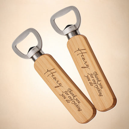 Personalized Bottle Opener Stainless Steel - 2 Pack