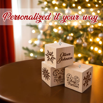 Engraved Christmas Blocks for Boy & Girl