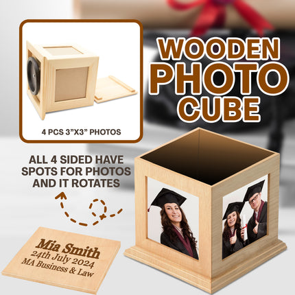 Personalized Mini Photo Cube with Name