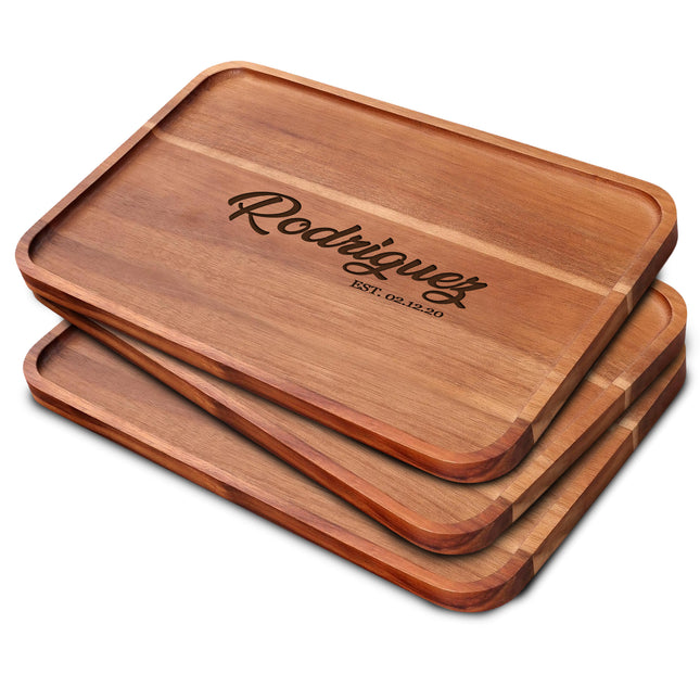 custom wood serving tray