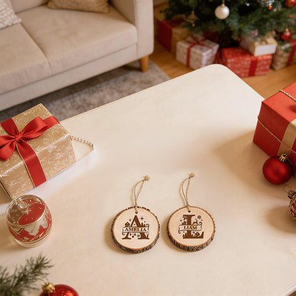 Personalized Name Wood Christmas Ornament