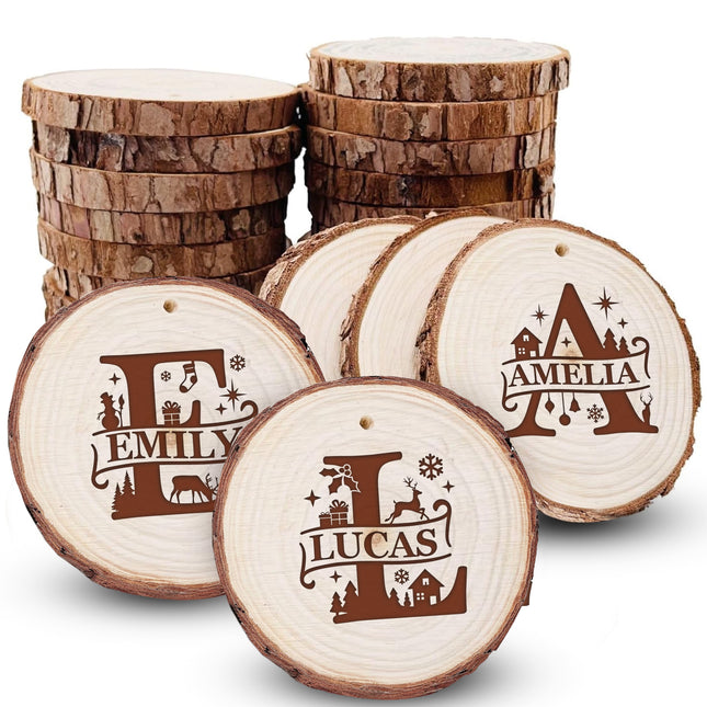 Personalized Name Wood Christmas Ornament