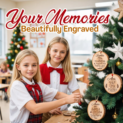 Personalized Engraved Wood Slab for Teacher