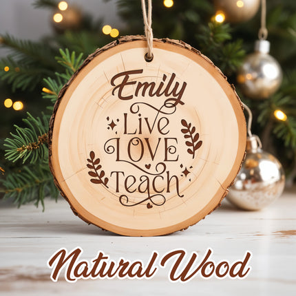 Personalized Engraved Wood Slab for Teacher
