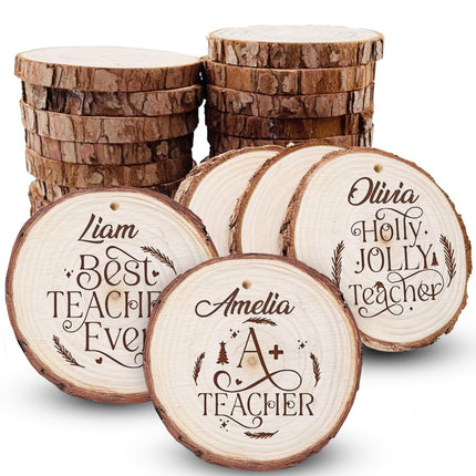 Personalized Engraved Wood Slab for Teacher