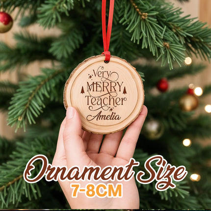 Personalized Engraved Wood Slab for Teacher