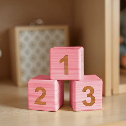 Custom Wooden Name Blocks - Personalized Baby Name Cubes